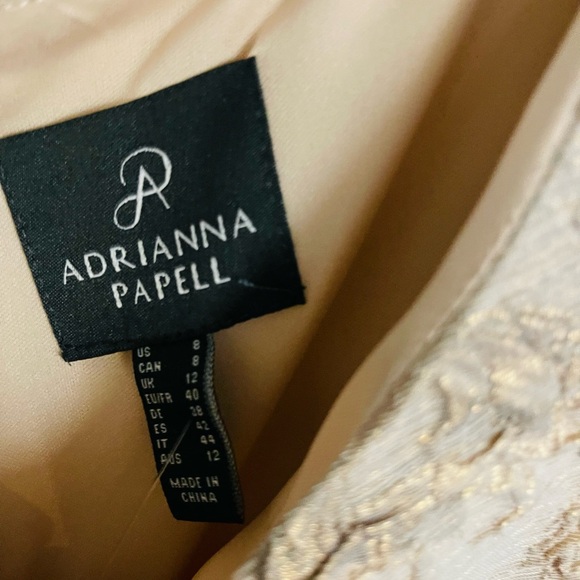 ADRIANNA PAPELL MATELASSE COLUMN GOWN Cocktail dress size 8 - Picture 8 of 8
